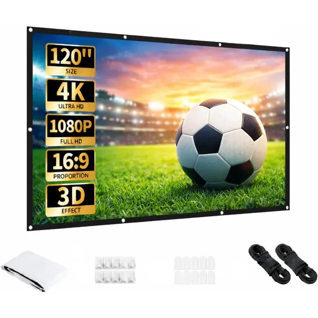Aurzen 120" bærbart projektorlerret 16:9
